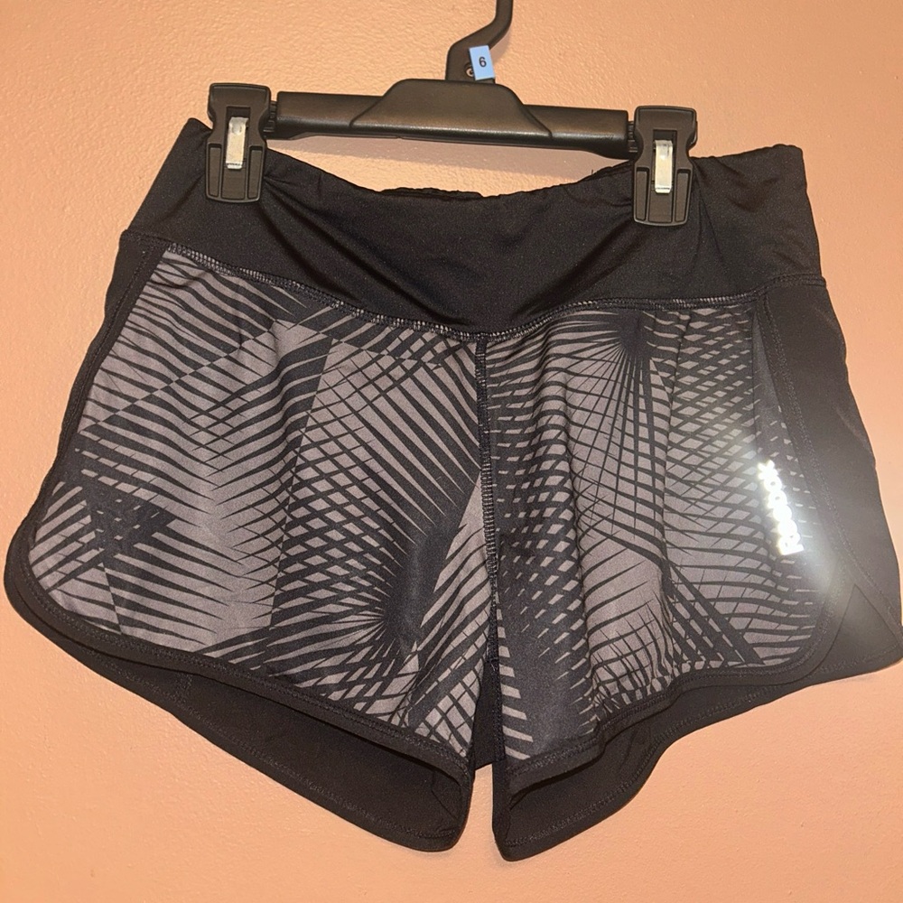 Reebok Women's Running Shorts Small- Lined Gray/Black Athletic - Picture 1 of 9